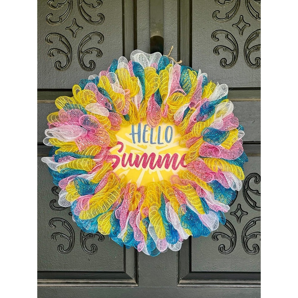 Hello Summer Door, Deck, Pool, Cruise Wreath